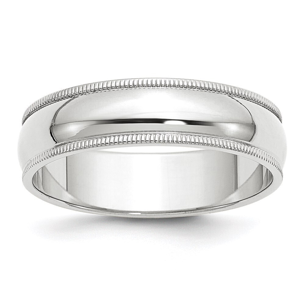 Kazi Luxury 14KW 6mm Milgrain Half Round Band Size 13